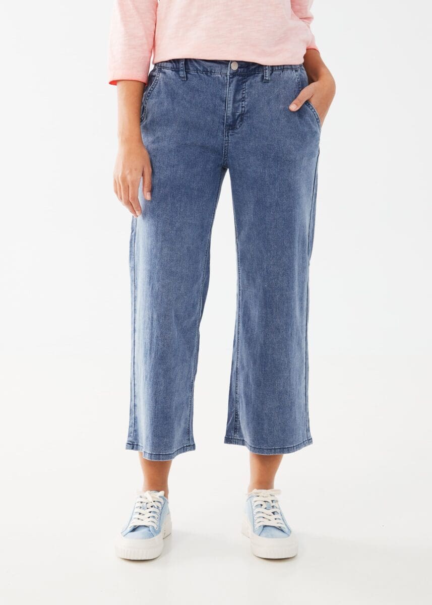 PULL-ON WIDE LEG CROP-FDJ FRENCH DRESSING JEANS 18 / MED WASH
