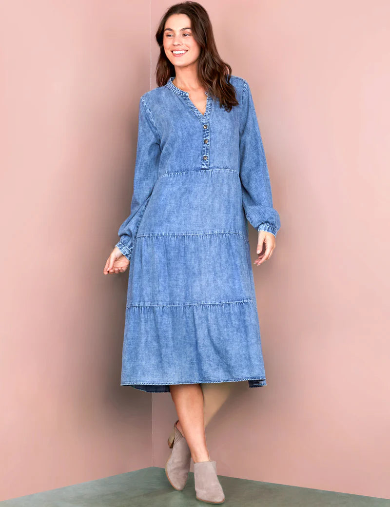 Eliana Maxi Denim DRESS-BILLY T Small