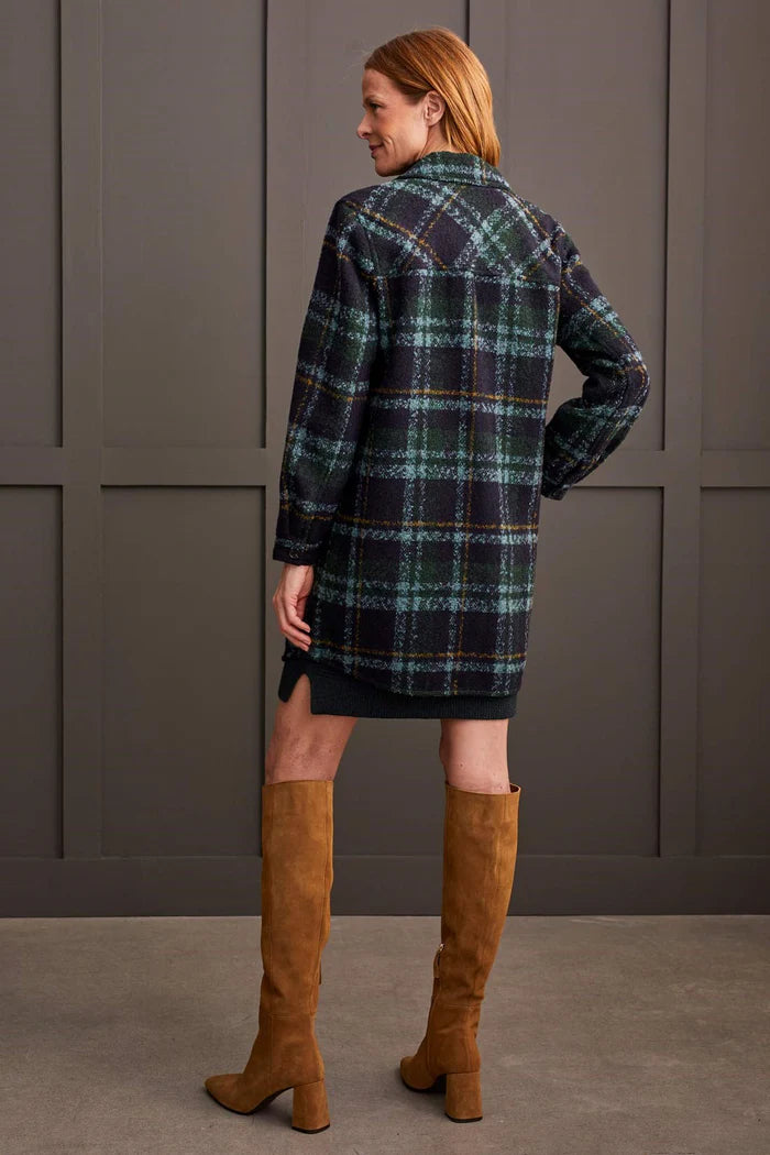 Plaid Boucle Coat