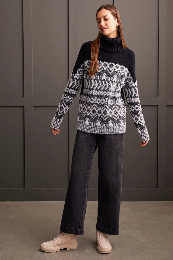 TURTLENECK INTARSIA SWEATER-TRIBAL – Apropos San Luis Obispo