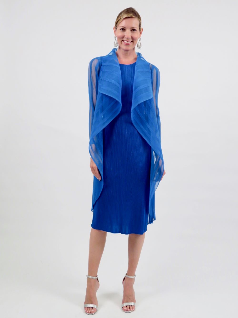 Journey - Pleated 2 Piece Dress Sky Blue / One Size Journey - Pleated 2 Piece Dress Sky Blue / One Size