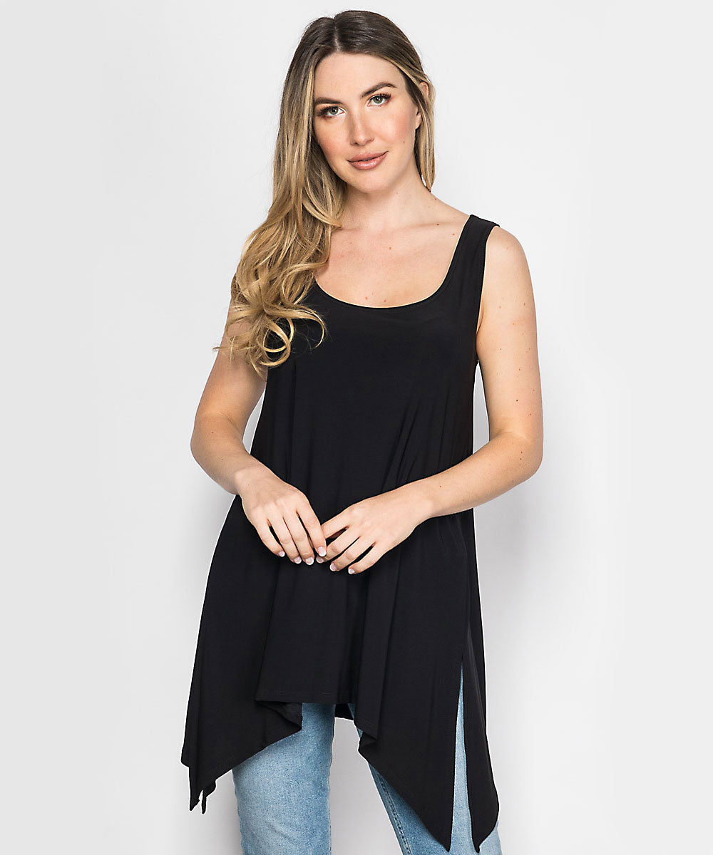 FLOWY SIDE SLIT TANK-BLACK-LAST TANGO – Apropos San Luis Obispo
