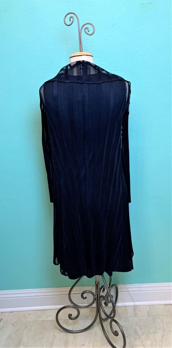 black one piece dress with jacket SHORT DRESS W/ COLLAR JACKET 2-PIECE - NAVY