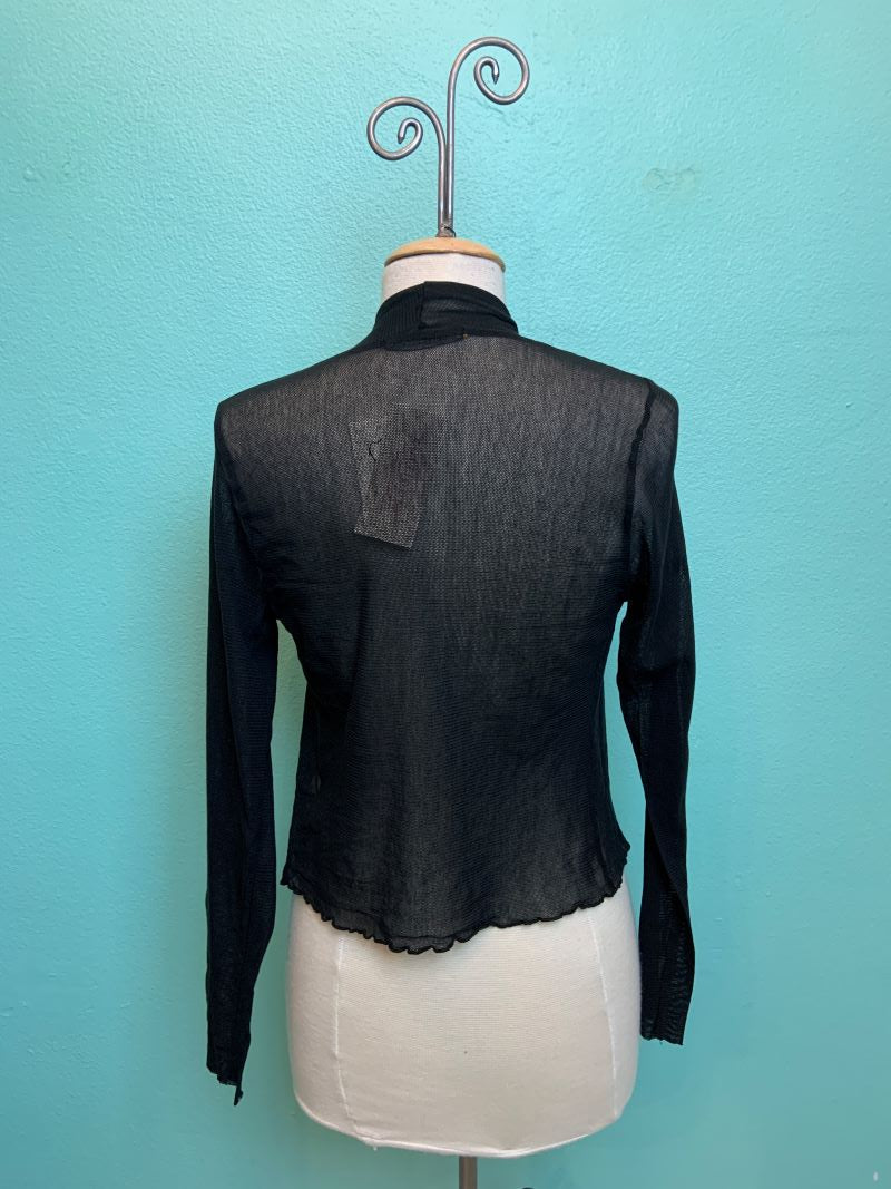 TULLE MESH CROP CARDIGAN-BLACK-CUT LOOSE – Apropos San Luis Obispo