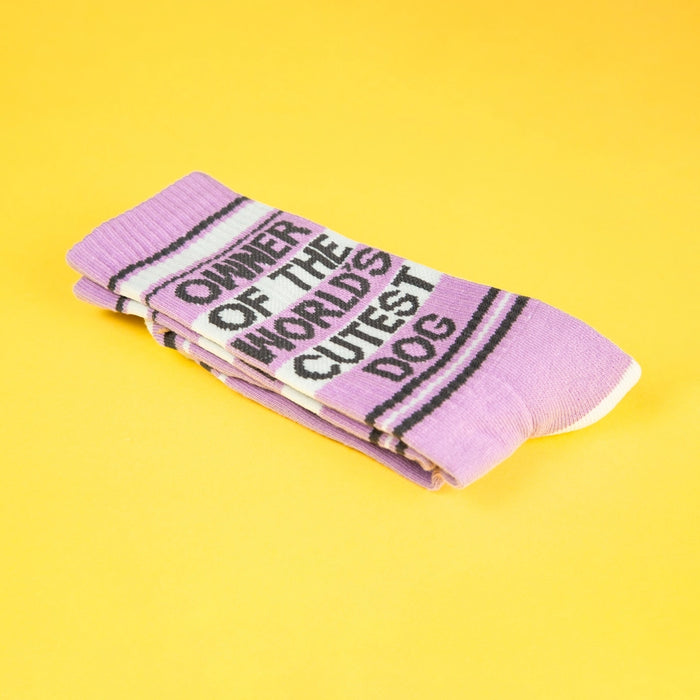 OWNER OF THE WORLD'S CUTEST DOG GYM CREW SOCKS-GUMBALL POODLE