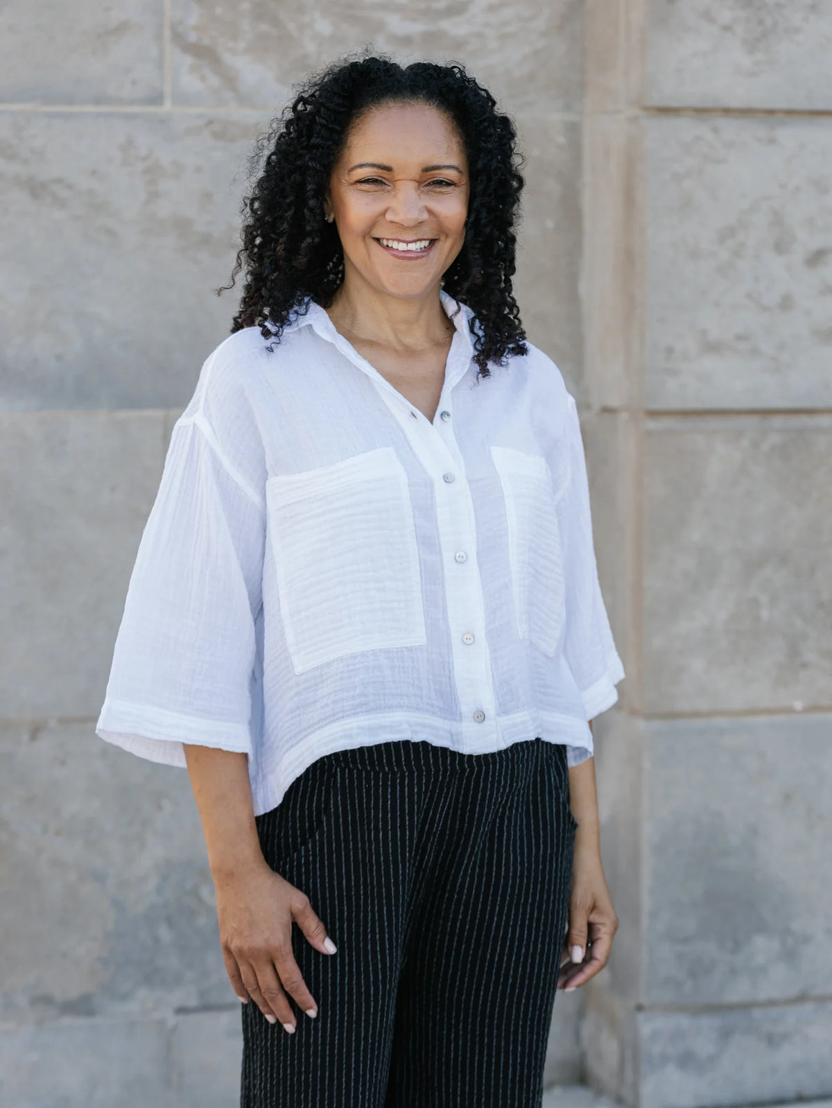 GALE SHIRT-WHITE-SHANNON PASSERO