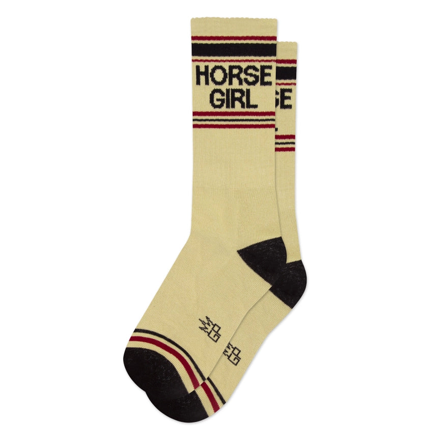 HORSE GIRL CREW SOCKS-GUMBALL POODLE