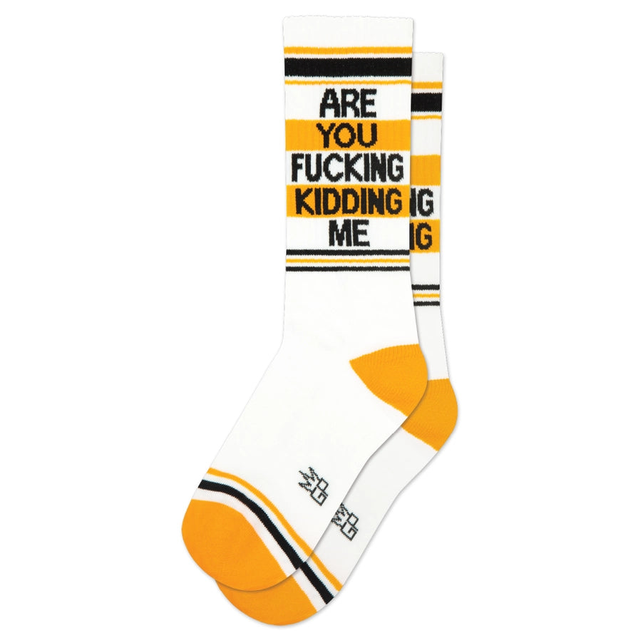 ARE YOU FU$%ING KIDDING ME CREW SOCKS-GUMBALL POODLE