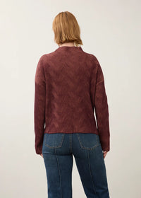 L/S FUNNEL NECK SWEATER-FIG/BLUSH-FDJ FRENCH DRESSING