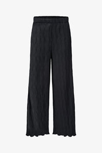 TEXTURED WIDE PANT-BLACK-M MADE IN ITALY