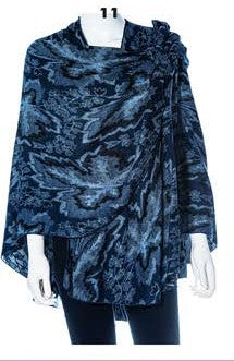 REVERSIBLE CASHMERE SHAWL W/LOOP -RAPTI FASHIONS