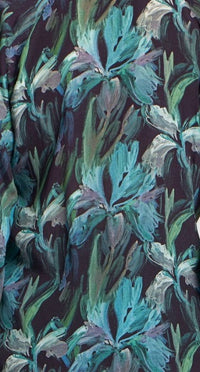 TEAL LEAF HALF BUTTON-UP PULLOVER TUNIC-APNY