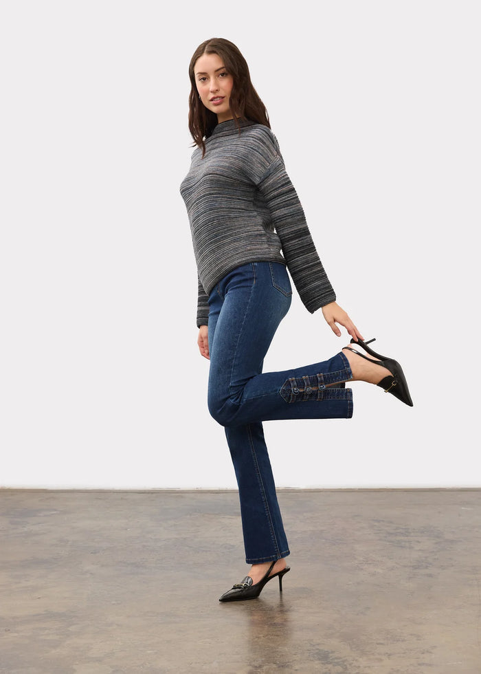 BOAT NECK L/S SWEATER-INDIGO-FDJ FRENCH DRESSING