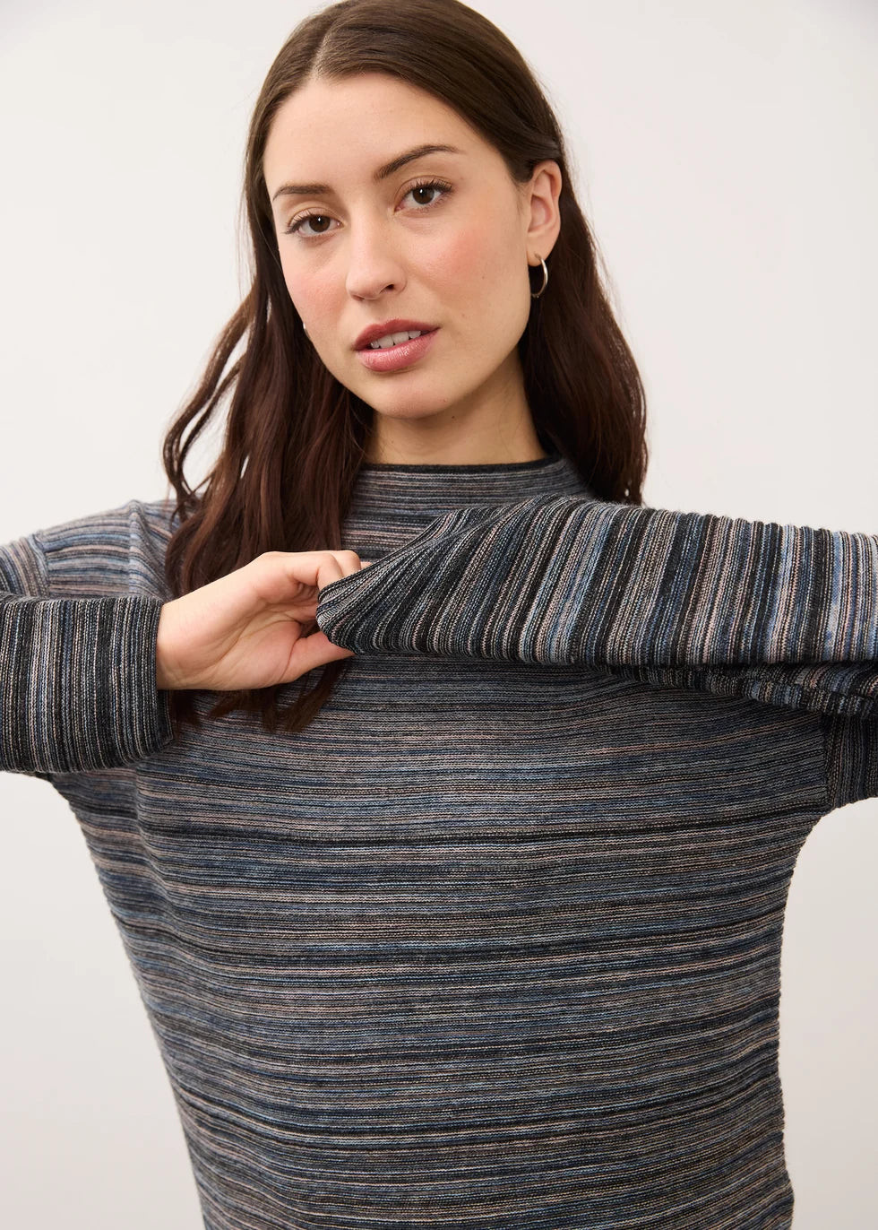 BOAT NECK L/S SWEATER-INDIGO-FDJ FRENCH DRESSING