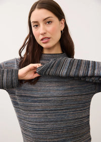 BOAT NECK L/S SWEATER-INDIGO-FDJ FRENCH DRESSING