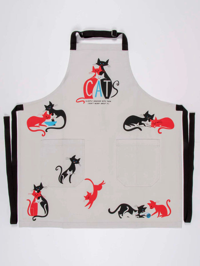 CATS APRON-BLUE Q