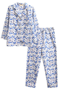 BLUE FOX FLANNEL PAJAMA SET - LA CERA