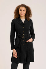 CORD BELTED TRENCH-BLACK-WEARABLES~XCVI