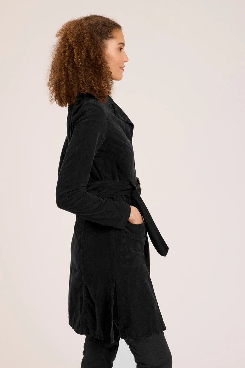 CORD BELTED TRENCH-BLACK-WEARABLES~XCVI