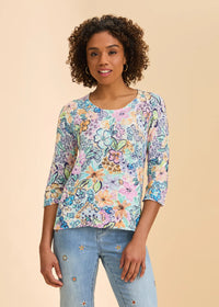 AMBUSH FLORAL SCOOP PRINT SWEATER-FDJ FRENCH DRESSING