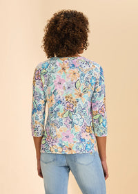 AMBUSH FLORAL SCOOP PRINT SWEATER-FDJ FRENCH DRESSING