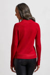COMBO RIB FUNNEL NECK SWEATER-EARTH RED-TRIBAL