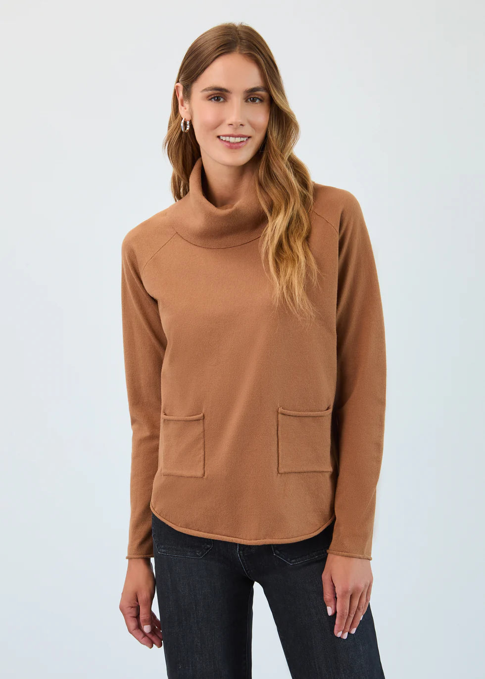 COWL NECK SWEATER-BRONZE-FDJ FRENCH DRESSING