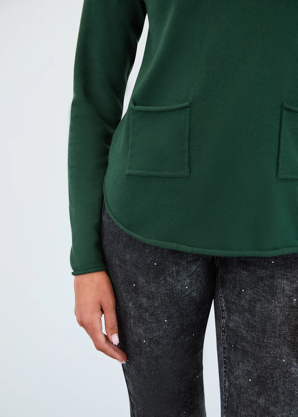 COWL NECK SWEATER-SPRUCE-FDJ FRENCH DRESSING