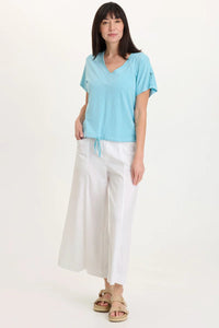 SHAUN TWILL WIDE-LEG CROP-WHITE-WEARABLES ~ XCVI