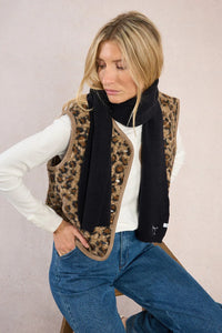 KNIT SCARF W/ BOW EMBROIDERY-MOLLY BRACKEN