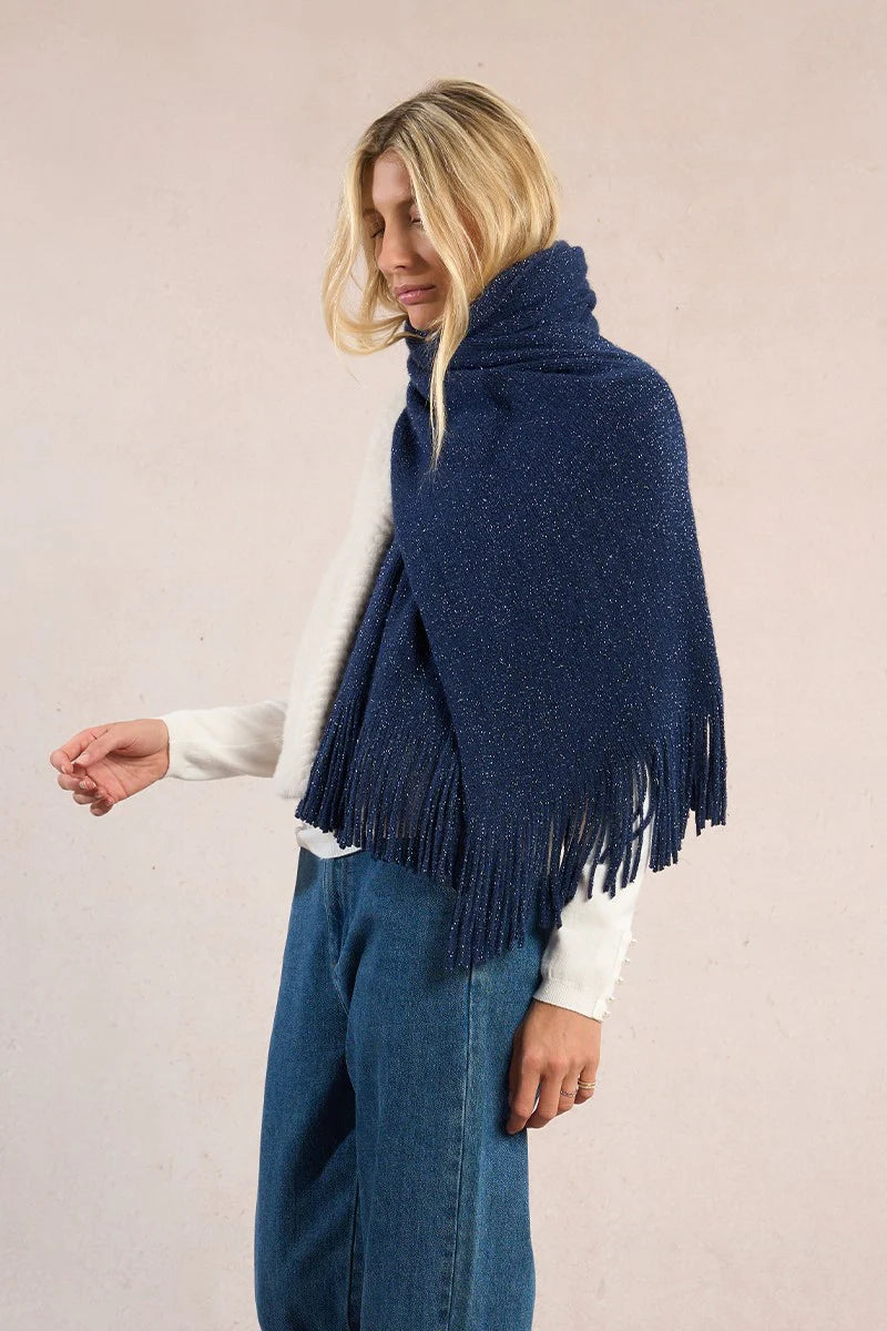 KNIT SCARF W/FRINGE-MOLLY BRACKEN