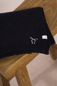 KNIT SCARF W/ BOW EMBROIDERY-MOLLY BRACKEN