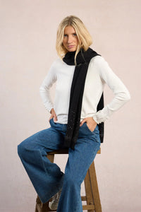 RHINESTONES KNIT SCARF-MOLLY BRACKEN