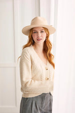 SWEATER CARDIGAN W/FAUX HORN BUTTONS-TRIBAL