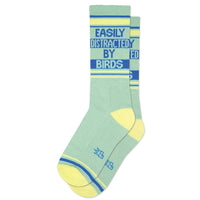 EASILY DISTRACTED BY BIRDS CREW SOCKS-GUMBALL POODLE