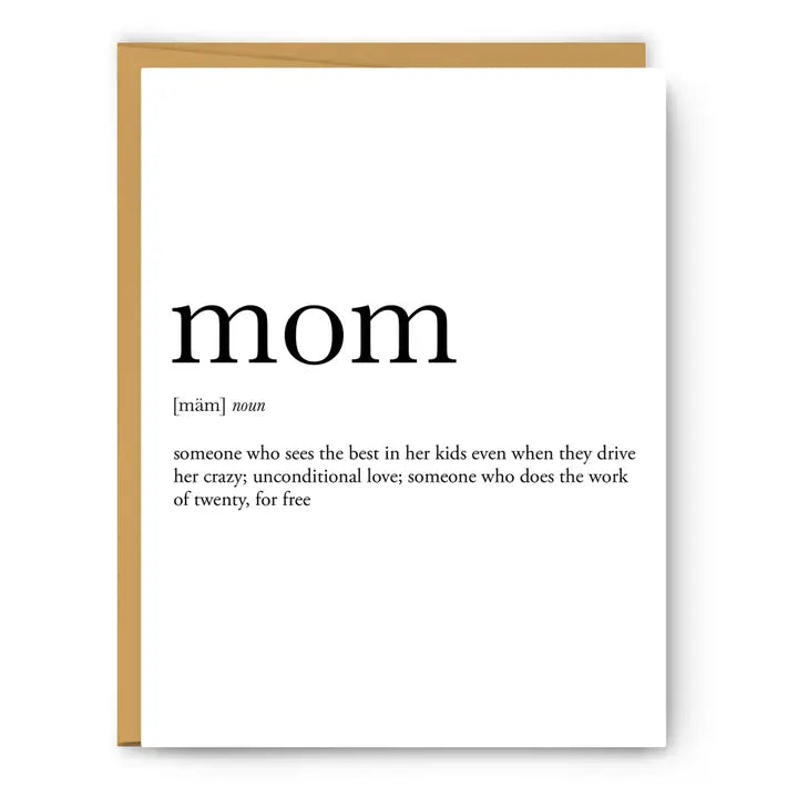 MOM DEFINITION-MOTHER'S DAY CARD-FOOTNOTES