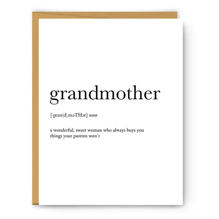 GRANDMOTHER DEFINITION-MOTHER'S DAY CARD-FOOTNOTES