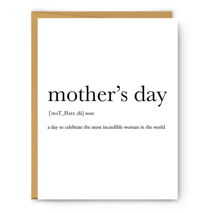 MOTHER'S DAY DEFINITION-MOTHER'S DAY CARD-FOOTNOTES