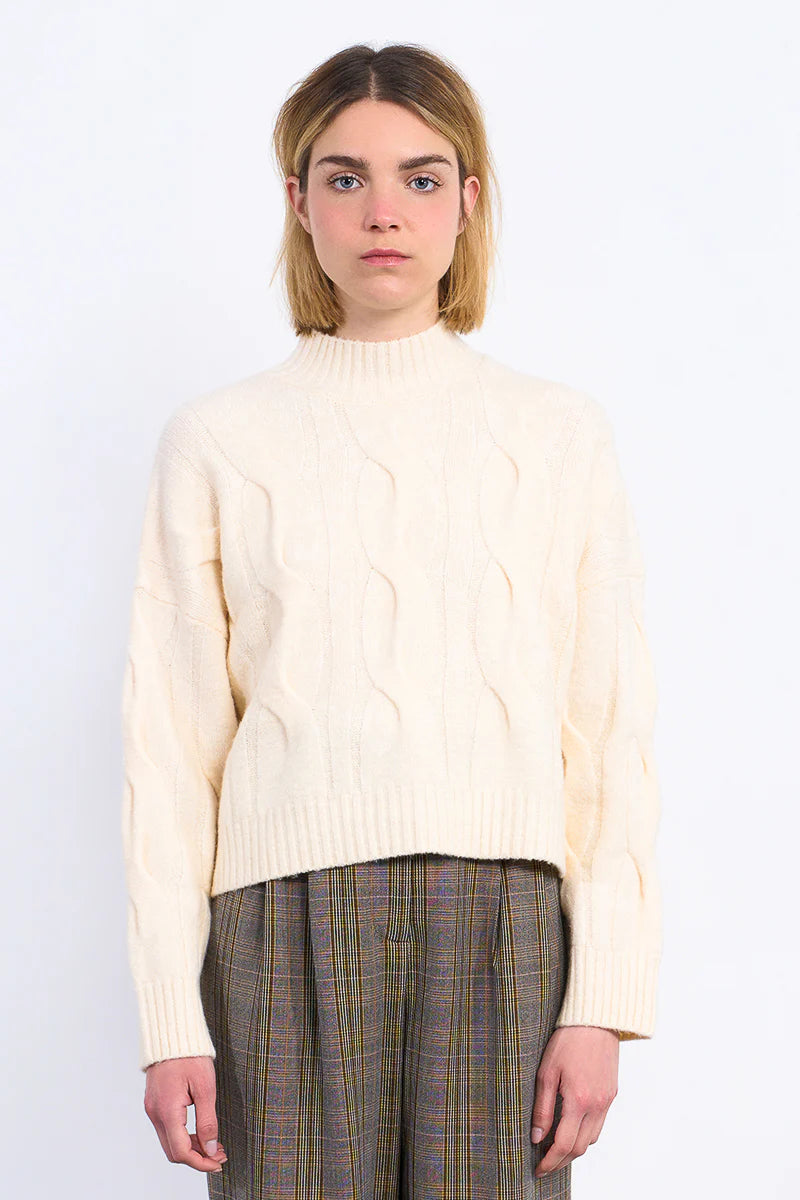 CROPPED KNIT SWEATER-CREAM-MOLLY BRACKEN