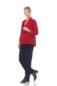 RED ONE BUTTON JACKET-MOONLIGHT