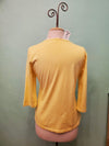 FITTED V-NECK 3/4 SLEEVE TEE-MACAROON-PRAIRIE COTTON