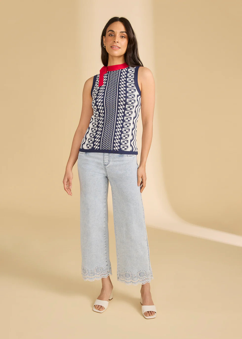 EMBROIDERED PULL ON WIDE LEG-FDJ FRENCH DRESSING