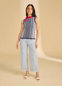 EMBROIDERED PULL ON WIDE LEG-FDJ FRENCH DRESSING