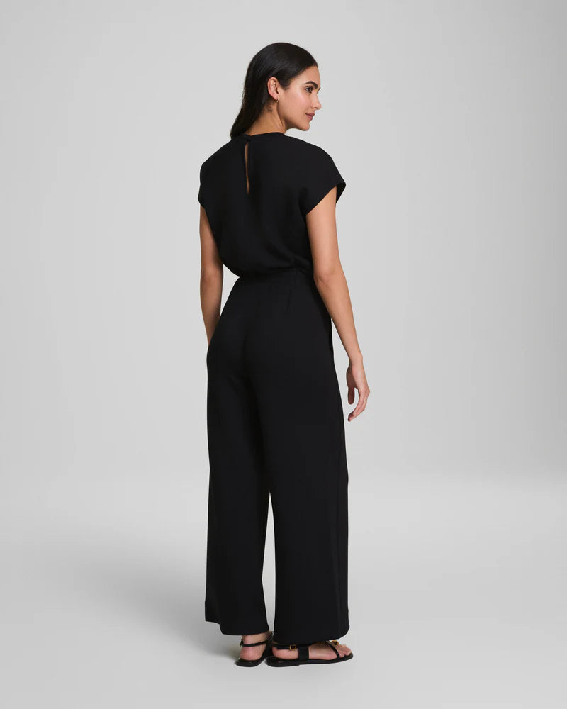 AIRESSENTIALS CINCHED JUMPSUIT-VERY BLACK-SPANX