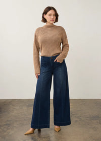 WIDE LEG PULL ON POCKET PANT-DARK WASH-FDJ FRENCH DRESSING