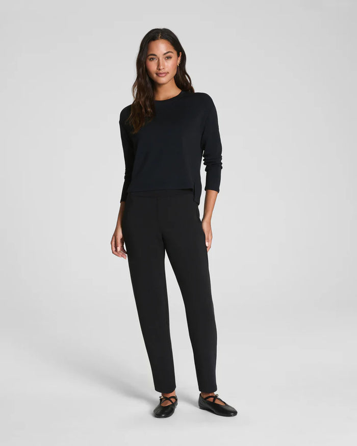 AIRESSENTIALS LONG SLEEVE TOP-VERY BLACK-SPANX