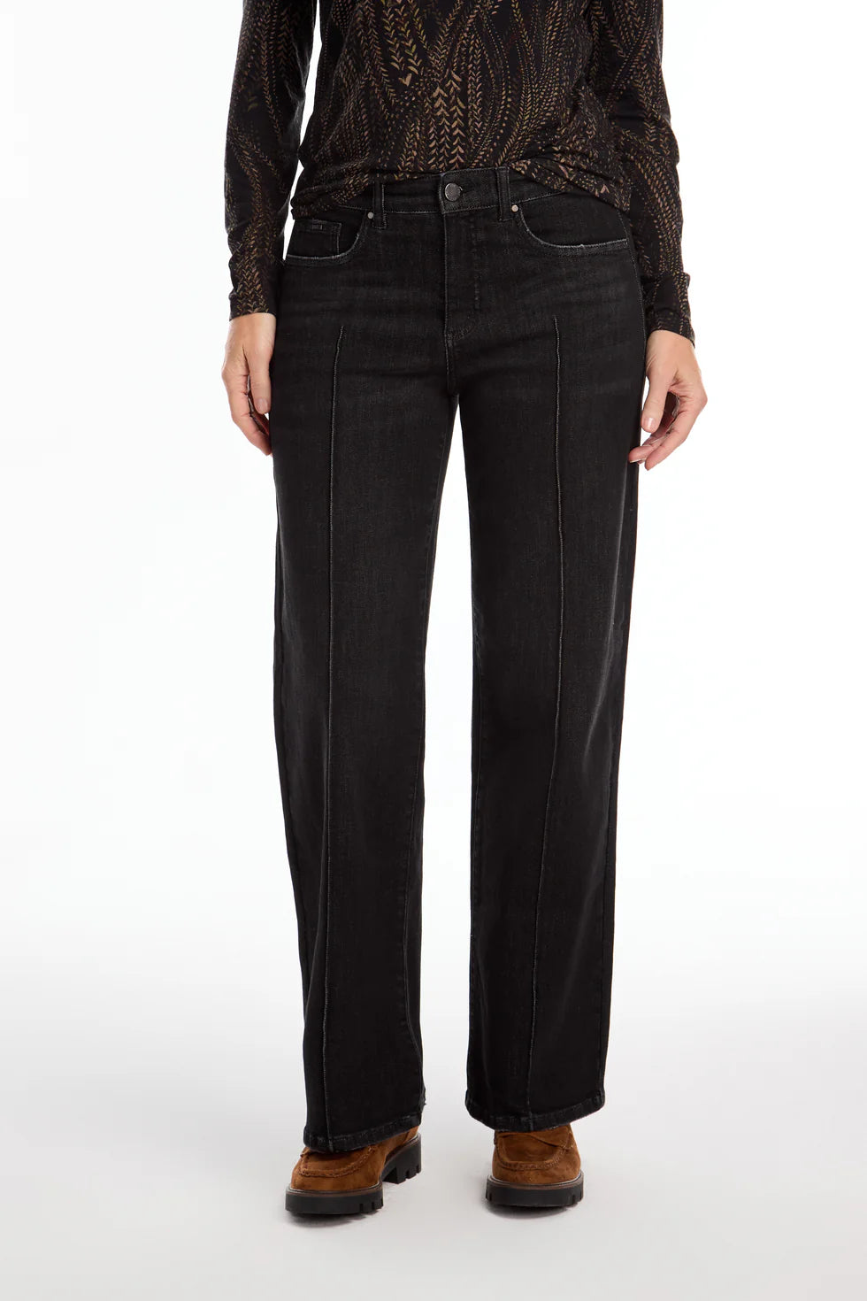 OLIVIA PINTUCK WIDE LEG DENIM-FDJ FRENCH DRESSING JEANS 2 / Black WASH OLIVIA PINTUCK WIDE LEG DENIM-FDJ FRENCH DRESSING JEANS 2 / Black WASH