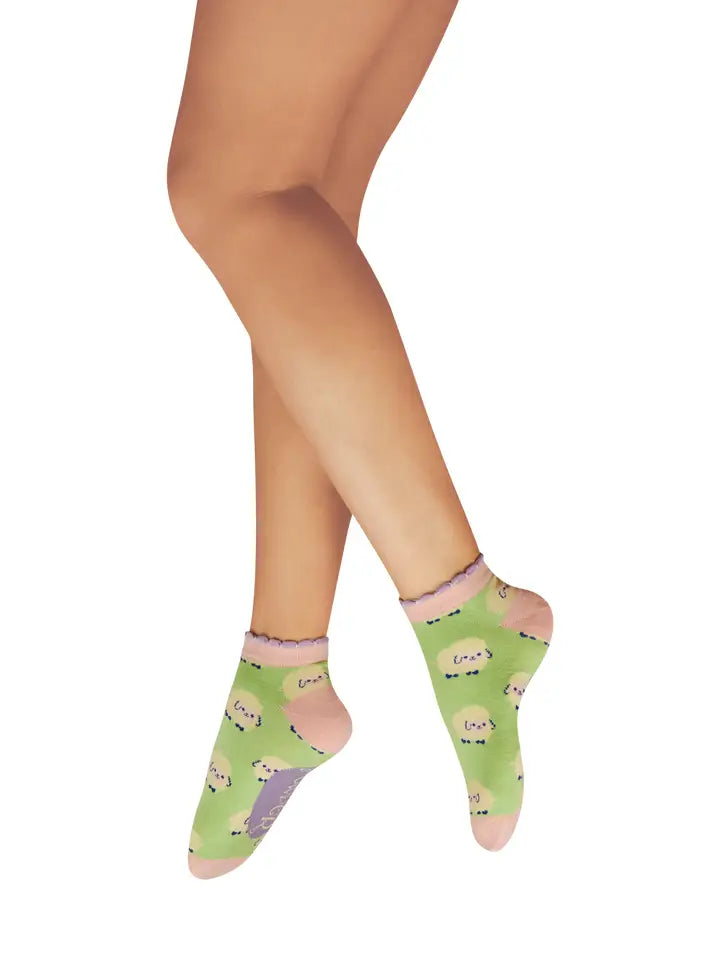 MARSHMALLOW SHEEP TRAINER SOCKS-POWDER