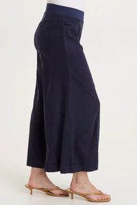 SHAUN TWILL WIDE-LEG CROP-NAVY-WEARABLES ~ XCVI