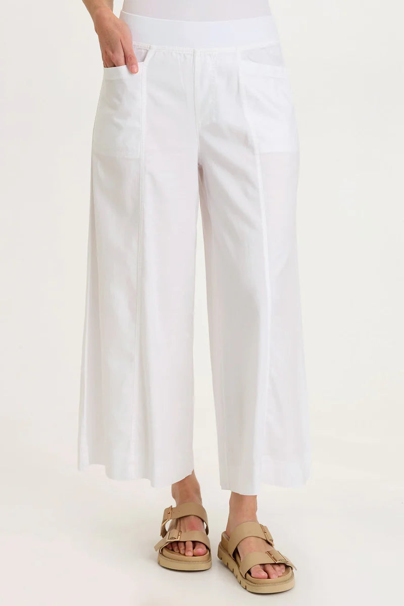 SHAUN TWILL WIDE-LEG CROP-WHITE-WEARABLES ~ XCVI